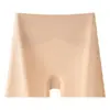 Calça de controle de barriga quatro em um com base líquida calça de segurança roupa íntima de base entrepernas estendido calça de segurança de seda gelada roupa íntima cruzada feminina