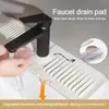 Alfombrilla Antisalpicaduras de Silicona para Desagüe de Grifo de Cocina, con Retención de Agua, Cortable, Plegable, para Lado Estrecho, Mesa de Lavado, Alfombrilla Absorbente