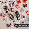 Popular Joyería de Moño de Resina Chica Coreana Dulce Corbata de Moño Biselada Manicura Uñas Diamante Accesorios Diamante