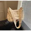 Transfronterizo 2025 Nueva Bolsa de Lona Simple Casual para Mujer Primavera Versátil Bolsa de Hombro Gran Capacidad Moderna Bolsa Cruzada