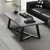 Mesa de centro para sala de estar para uso doméstico, elegante mesa de centro retangular de pedra para sofá de escritório, multifuncional de tamanho pequeno