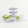 Caja de plástico para conservar la frescura, apta para microondas, lonchera, caja para almacenamiento de verduras y frutas, lonchera para llevar, juego de cajas de plástico al por mayor
