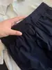 Pantalones de Senderismo de Nailon Azul Marino Cortados en Diagonal para Hombre, Temporada de Primavera, Pantalones Casuales de Pierna Ancha de Seda Helada de Secado Rápido, Pantalones Largos Rectos de Corte Limpio