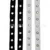 Cinta de algodón con perforaciones huecas en forma de estrella, perforaciones de ojal y patrones florales, cinturón de cuero de pentagrama, accesorios de ropa DIY, tira de ribete