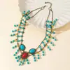 Acessórios de Cabelo no Mesmo Estilo de Donggong Xiaofeng, Fotografia de Viagem no Deserto, Estilo Exótico, Traje Antigo, Ornamento de Testa Hanfu, Brincos, Conjunto de Colar