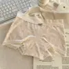Encaje Exquisito Lazo Estilo Pastoral Ins Suave Cera Fresco Ropa Interior Categoría Femenina a Algodón Sin Costuras Transpirable Calzones Mujer
