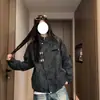 Nueva Chaqueta de Cuero PU Tie-dye Chino con Cuello Alto para Hombres y Mujeres Sentido del Diseño Hebilla de Avión Chaqueta de Béisbol Estilo de Alta Gama Chaqueta de Cuero Fresca Rebelde