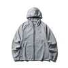 Yidao Vintage 2026 Primavera Nueva Estilo Montaña Exterior Ligera Protección Solar Camisa Pareja Bloque de Color Cremallera con Capucha Chaqueta