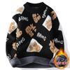 Una generación de hair-Fu - Suéter acolchado de cuello redondo para hombre de moda otoño e invierno 2024 - Camiseta base - Suéter acolchado con forro polar para hombre