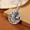 Pez Koi ópera Loto Plata pura 9999 colgante colgante envejecido cadena para suéter nueva cadena larga para collar Colgante Plata de Ley Mujer