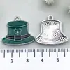 Accesorios para Joyería DIY Transfronterizos Trébol de Cuatro Hojas de la Suerte Festival de Cerveza Irlandesa Pendientes Colgante Llavero de Aleación Encanto