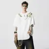 Nova Camiseta Floral Estilo Chinês para Homens, Marca da Moda de Verão com Design Bordado, Manga Curta, Estilo Nacional, Retrô, Versátil, Camiseta Gola Redonda