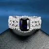 Zhuo Zhifan 2023 nuevo anillo de plata S925 6*8mm diamante de alto carbono color rojo sangre de paloma hueco de lujo totalmente engastado con diamantes moda para mujer