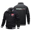 Chaqueta con estampado de motocicleta para hombre, estilo urbano, estilo europeo y americano, con cremallera, para otoño e invierno, transfronteriza