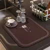 Alfombrilla Antiescaldaduras Antigrasa para Baño Cocina, Lujo Sencillo, Lodo Diatomeas Absorción de Agua Resistente a Manchas, Hogar Secado Rápido Absorción de Agua Drenaje