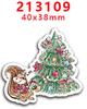 2023 nuevo parche de resina acrílica lazo navideño linda decoración pegatinas para refrigerador PR212532