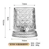 Copo de uísque de cristal giratório em formato de estrela, um design elegante e luxuoso com base de cristal, perfeito para aliviar o estresse e apreciar destilados.