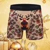 Comercio Exterior Transfronterizo Navidad Calzoncillos Boxer de Dibujos Animados para Hombre Venta Caliente Estampado Digital 3D Reno Navideño