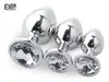 Brinquedos Sexuais Sm Metal Redondo Conjunto de Plugues Anais Expansor de Ânus Plug Gema Anal Strass Fonte Atacado Fabricante