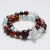Pulsera de Cristal Natural Ágata Roja Flujo de Agua Otoñal para Mujer, Diseño de Moda, Pulsera de Lujo Ligero al por Mayor