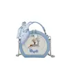 Bolsa Redonda para Pastel Bordado Pesado Estilo Chino Dropshipping Nueva 2025 Bolsa Redonda Pequeña de Color Contrastante Alta Gama Venta al por Mayor