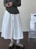 Ns Design de Silhueta Casual Calça de Perna Larga Solta Linha A para Mulheres Verão Plissada Cintura Elástica Calça Curta 3639