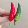 Pinza para el pelo divertida con forma de pimiento rojo para mujer, pinza para flequillo lateral, pinza lateral, pinza de un carácter, pinza para el pelo viral de internet, pinza de pico de pato, accesorio para el cabello