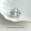 Pendientes de Plata de Zirconio con Lazo y Perlas Estilo Super Hada, Versátiles y Elegantes para el Trabajo, Pendientes de Moda de Alta Gama y Exquisitos