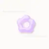 Pendientes de flores huecas de cinco pétalos de color acrílico, estilo coreano, con forma de horquilla, parche para carcasa de teléfono móvil, accesorios de joyería DIY