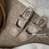 Zapatos Mary Jane Cuadrados Franceses con Lazo para Mujer, Felpa Plus, Correa Única, Suela Suave, Para Viajes, Zapatos de Piel Individuales 53-12