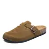 Chinelos Meio Birkenan de Casal para o Verão Tamanho Grande Transfronteiriço Moda Roupa Externa Sandálias e Chinelos Baotou Estilo Europeu e Americano Chinelos de Pé