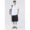 Camiseta de Manga Curta Cor Sólida Masculina Verão Nova Solta Gola Redonda Roupas Tendência Cor Pura Branca t Manga Curta Tamanho Grande Masculino