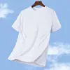 Camiseta de manga corta para hombre, talla europea, estilo verano, seda de hielo fina, manga media, cuello redondo, popular en el comercio exterior transfronterizo