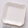 Bandeja de cerâmica em branco para joias com transferência de calor, suporte de joias redondo em formato de coração, bandeja de maquiagem, bandeja de armazenamento para colares de pérolas e brincos