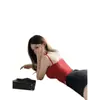 Camisola de Renda com Gola Alta nas Costas Sem Costas Feminina Roupa Íntima Costas Bonitas Peça Única com Bojo Sexy Top Sexy