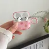 Funda Protectora para Auriculares AirPods 4ª Generación de Fresa con Puntos Rosas Dulces Adecuada para Auriculares Apple AirPods Pro3