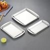 Placa Cuadrada para Barbacoa de Acero Inoxidable 304 Coreana Placa Multifuncional Engrosada Bandeja Plana para Sushi Postre Snacks Base Plana Placa para Barbacoa