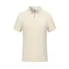 210g Placket 3D Doble Botón Sin Costuras Color Sólido Cuello Solapa Manga Corta Camisa POLO Algodón Poliéster Camiseta Grupo Uniforme Impresión
