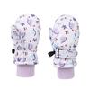 Venta al por mayor transfronteriza de guantes de esquí para niños y niñas, forrados de polar para invierno, engrosados, a prueba de frío, cálidos, a prueba de viento, guantes de cobertura total