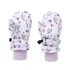 Guantes de Esquí Transfronterizos para Niños y Niñas, Forrados de Polar en Invierno, Engrosados, a Prueba de Frío, Cálidos, Cortavientos, Guantes de Cobertura Total