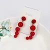 Pendientes de moda de alta gama Pendientes de flor de gota de aceite Mori temperamento lujo ligero pendientes de pétalo de hoja colorida femeninos