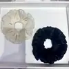 Elástico de Cabelo Elegante Estilo Francês com Flor em Botão Plissada, Prendedor de Cabelo Simples de Alta Moda, Novo Acessório de Cabelo
