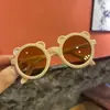 Nuevas Gafas de Sol Infantiles Redondas con Oso Gafas para Niños Gafas de Sol para Bebé Gafas de Sol Lindas Color Caramelo Macarrón