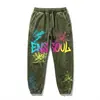 Pantalones de Chándal Desgastados Personalizados de la Fábrica de Origen, Pantalones de Chándal Estilo Calle Gradiente Pintados a Mano Estampados, Pantalones de Chándal Coloridos High-Street