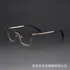 Sh0078 Tamaño Grande Marco Cuadrado Retro de Titanio Puro para Cejas Marco para Gafas de Negocios Casual de Tamaño Grande que Adelgaza la Cara