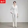 Traje de moda para mujer de doble botonadura 2026 otoño e invierno atuendo profesional manga larga OL elegante traje formal