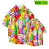 Amazon AliExpress Nova Camisa Digital Estampada Fun Candy 2023 Camisa Folgada Casual Masculina e Feminina Verão