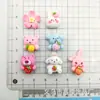 Mini tamaño pequeño caricatura fresa oso cachorro conejo parche de resina diy funda de teléfono tocado hecho a mano material para manicura