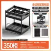 Estante compacto para especias de gabinete de cocina, estante de almacenamiento de doble capa de aluminio completo tipo cajón ultradelgado, escurreplatos