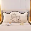 Almofada de cabeceira de pelúcia de desenho animado estilo europeu para bebê, travesseiro de encosto para cama, travesseiro de encosto para dormitório, almofada macia de cabeceira para sofá fofo